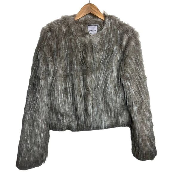 Urbancode London Faux Fur Cream Tan Jacket Sz. S - Picture 1 of 7